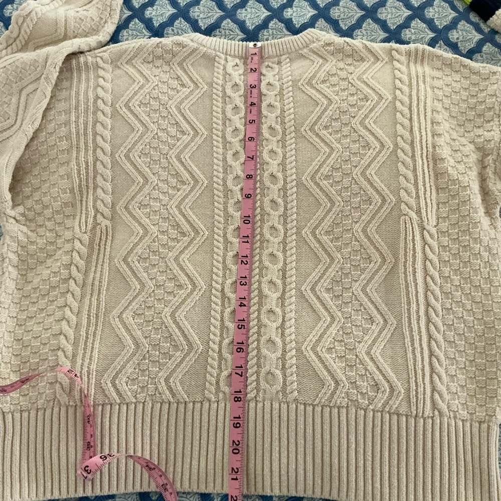 Vineyard Vines Cream Cable Knit Sweater - Picture 8 of 9